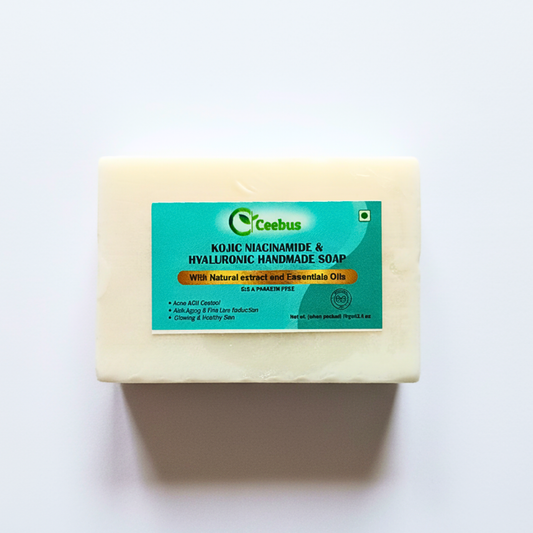 Ceebus Advanced Brightening Soap – Kojic Acid + Niacinamide | Moisturizing & Even Tone Formula (75 g)