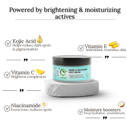 Ceebus Restore Barrier Cream with Lactobacillus Ferment, Niacinamide & Vitamin C | For Dry & Sensitive Skin | All Skin Types | 50g