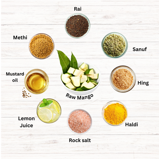 Raw Mango Achar With Mustard Oil- 300gm