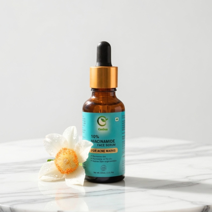 Ceebus Nag Kesar Glow Serum | 10% Niacinamide + Ayurvedic Botanicals | Brightens Skin Appearance, Even-Looking Tone & Hydration | With Halim Seed, Quince Seed, Hyaluronic Acid & Saffron | All Skin Types | 30ml