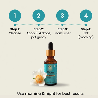 Ceebus Nag Kesar Glow Serum | 10% Niacinamide + Ayurvedic Botanicals | Brightens Skin Appearance, Even-Looking Tone & Hydration | With Halim Seed, Quince Seed, Hyaluronic Acid & Saffron | All Skin Types | 30ml