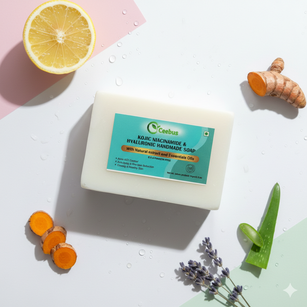 Ceebus Tone Correction Bar | De-Tan Soap with Liquorice, Green Tea & Neem | Kojic Acid + Niacinamide | Helps Visibly Even Skin Tone | For Men & Women | Pack of 2