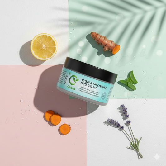 Ceebus Skin Brightening & Moisturizing Face Cream — Kojic Acid, Niacinamide, Vitamin C & E | Daily Use Formula