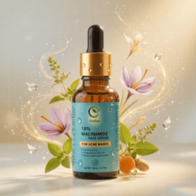 Ceebus Nag Kesar Glow Serum | 10% Niacinamide + Ayurvedic Botanicals | Brightens Skin Appearance, Even-Looking Tone & Hydration | With Halim Seed, Quince Seed, Hyaluronic Acid & Saffron | All Skin Types | 30ml